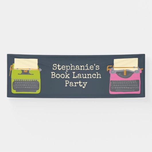 Aangepast voor  schrijfmachines Boek starten Spandoek (Horizontaal)