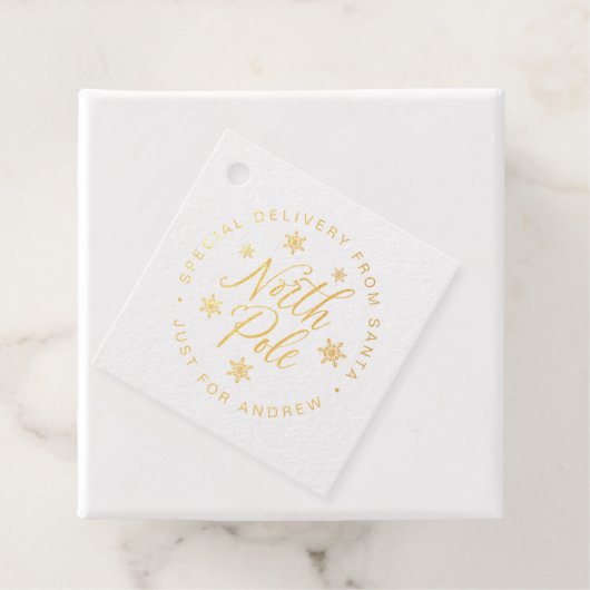 Aangepast voor speciale levering Noordpool Bedankjes Labels (Met doos)