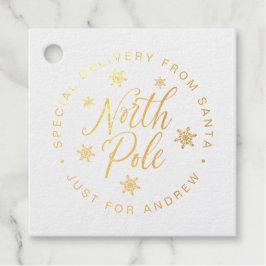 Aangepast voor speciale levering Noordpool Bedankjes Labels