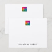 Aangepast voor uw eigen Logo in Kraft Paper Notitiekaartje (Voorkant / Achterkant)