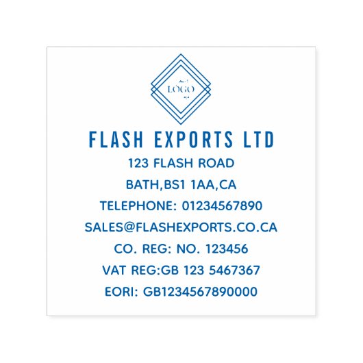 Aangepast voor uw eigen Logo Zelfinktende Stempel (Design)