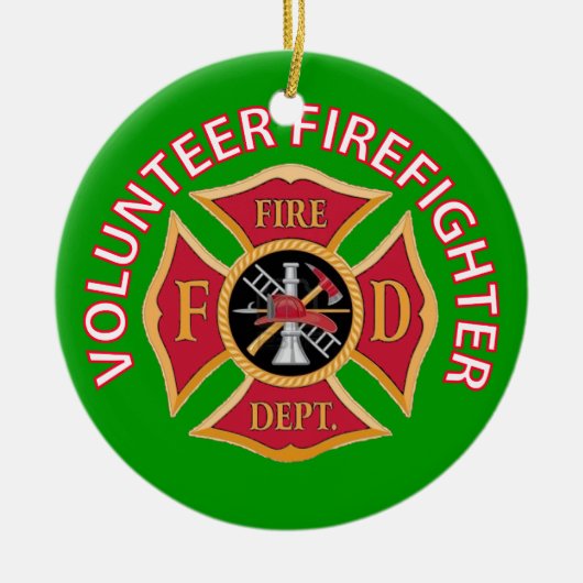 Aangepast voor vrijwilligers keramisch ornament (Voorkant)