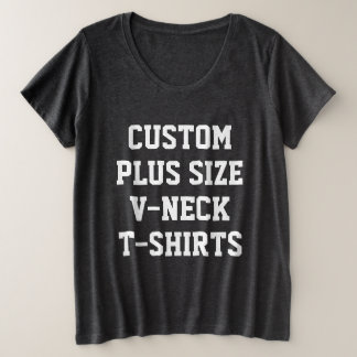 Aangepast voor vrouwen plus grootte V-Neck T-Shirt