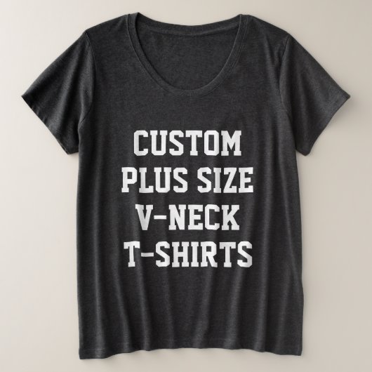 Aangepast voor vrouwen plus grootte V-Neck T-Shirt (Design voorkant)