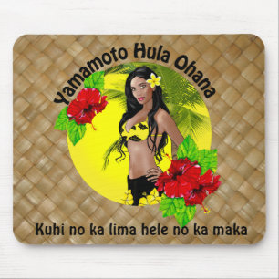 Aangepast voor Yamamoto Hula Ohana Lauhala Mousepa Muismat