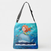 Aangepast voor zeebaars en walvis crossbody tas (Achterkant)