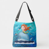 Aangepast voor zeebaars en walvis crossbody tas (Voorkant)