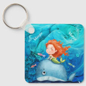 Aangepast voor zeebaars en walvis sleutelhanger (Voorkant)