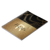 Aangepast voor zwart-wit en brons Glitter Trendy C Notitieboek (Linkerzijde)