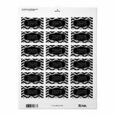 Aangepast voor zwarte en witte Chevron Etiket (Full Sheet)