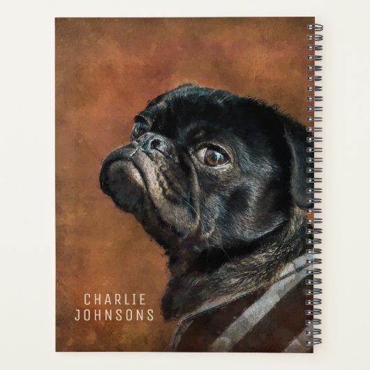 Aangepast voor zwarte pug planner (Achterkant)