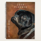 Aangepast voor zwarte pug planner (Voorkant)