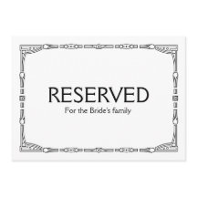 Aangepast 'voorbehouden' Art Deco Style Weddenscha