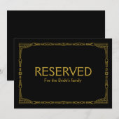 Aangepast 'voorbehouden' gouden kleurendriebord (Voorkant / Achterkant)