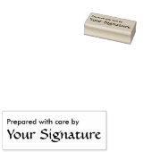 Aangepast voorbereid op zorg door uw handtekening rubberstempel (Gestempeld)