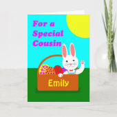 Aangepast voorPasen voor neef, Naam toevoegen, Bun Feestdagen Kaart (Voorkant)