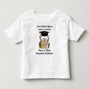 Aangepast voorschoolse Afstuderen T-Shirt, Wise Ow Kinder Shirts