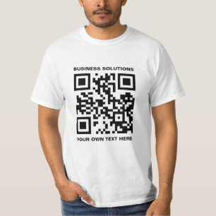 Aangepast voorste QR-code Rug logo T-shirt