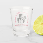 Aangepast voorstel voor huwelijk in liefde shot glas (Achterkant)