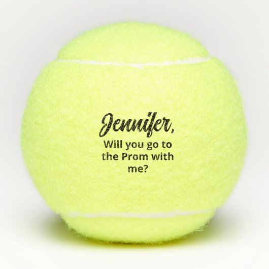 Aangepast voorstel voor zijn of haar prom-sportthe tennisballen (Voorkant)