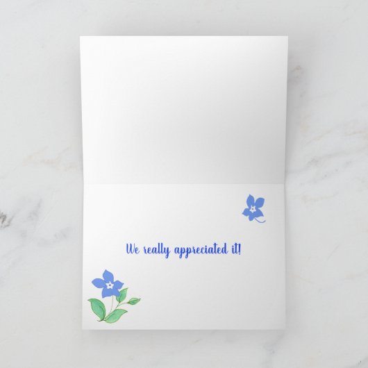 Aangepast voorzijde - Dank u voor de blauwe kaart (Binnen)