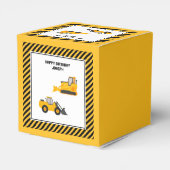 Aangepast vrachtwagenpark Gold en zwart Bedankdoosjes (Achterkant)