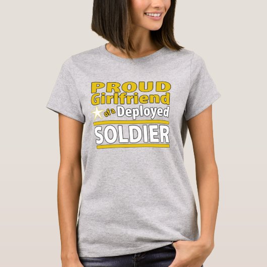 Aangepast Vriendin van een geïmplementeerd Soldaat T-shirt (Voorkant)