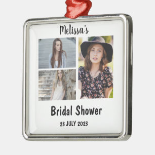 Aangepast Vrijgezellenfeest 3 Fotocollage Metalen Ornament