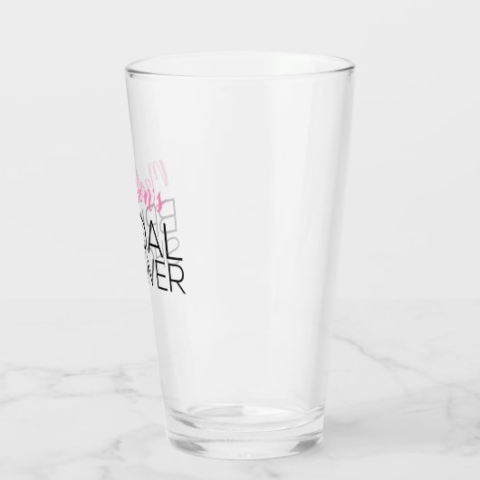 Aangepast Vrijgezellenfeest - Aangepast aanwijsgla Glas (Links)