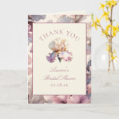 Aangepast Vrijgezellenfeest Bedankt Blush Pink Flo Kaart (Gele Bloem)