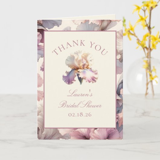 Aangepast Vrijgezellenfeest Bedankt Blush Pink Flo Kaart (Gele Bloem)