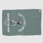 Aangepast vrijgezellenfeest cadeau golfreis bruids golfhanddoek (Horizontaal)