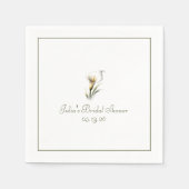 Aangepast Vrijgezellenfeest Elegant Classic Calla  Servet (Voorkant)