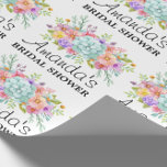 Aangepast Vrijgezellenfeest- en braadpapier Cadeaupapier<br><div class="desc">Voeg een vleugje elegantie en persoonlijke charme toe aan uw vrijgezellenfeest geschenken met ons gepersonaliseerde Vrijgezellenfeest roze bloemeninpakpapier. Dit prachtige inpakpapier is ontworpen om de vreugdevolle gebeurtenis van een vrijgezellenfeest te vieren, met delicate bloempatronen in mooie tinten roze die romance en sophisticatie uitstralen. Het inpakpapier toont prachtige, ingewikkelde lentebloemen design...</div>