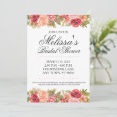 Aangepast Vrijgezellenfeest nodigt, Roze en Gold R Kaart (Staand voorkant)