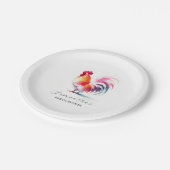 Aangepast Vrijgezellenfeest Papier Borden Haan Papieren Bordje (Gekanteld)