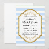 Aangepast Vrijgezellenfeest uitgenodigd, blauwe st Kaart (Voorkant / Achterkant)