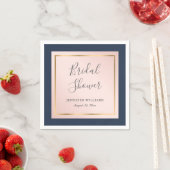 Aangepast Vrijgezellenfeest van Navy Blue Blush en Servet (Insitu)