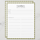 Aangepast Vrijgezellenfeest voor olijfgroen spelde (Voorkant / Achterkant)