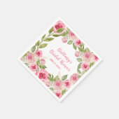 Aangepast Vrijgezellenfeest Wilde Roze Roses Green Servet (Hoek)