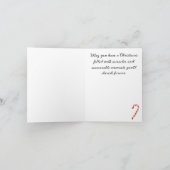 Aangepast, Vrolijk Kerstfeest Magisch Snoepgoed Hu Feestdagen Kaart (Binnen)