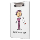 Aangepast Vrouw-aanvinder Afbeelding Verpleegklemb Klembord (Links)