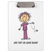 Aangepast Vrouw-aanvinder Afbeelding Verpleegklemb Klembord (Voorkant)