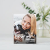 Aangepast Vrouw Afstuderen Fotosjabloon School Aankondigingskaart (Staand voorkant)