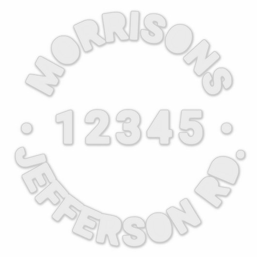 Aangepast vuilnisafval recyclingafval Adres nummer Sticker (Voorkant)