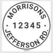 Aangepast vuilnisafval recyclingafval Adres nummer Sticker (Vel)