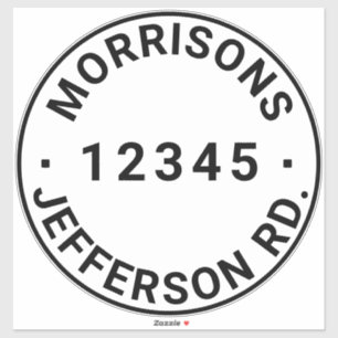 Aangepast vuilnisafval recyclingafval Adres nummer Sticker