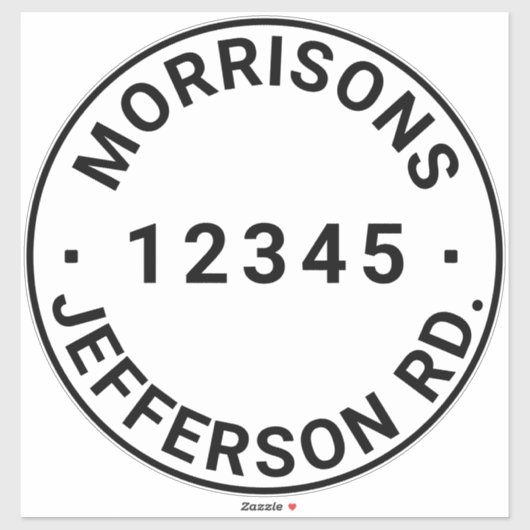 Aangepast vuilnisafval recyclingafval Adres nummer Sticker (Vel)