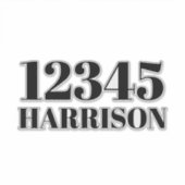 Aangepast vuilnisafval recyclingafval Adres nummer Sticker (Voorkant)