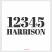 Aangepast vuilnisafval recyclingafval Adres nummer Sticker (Vel)